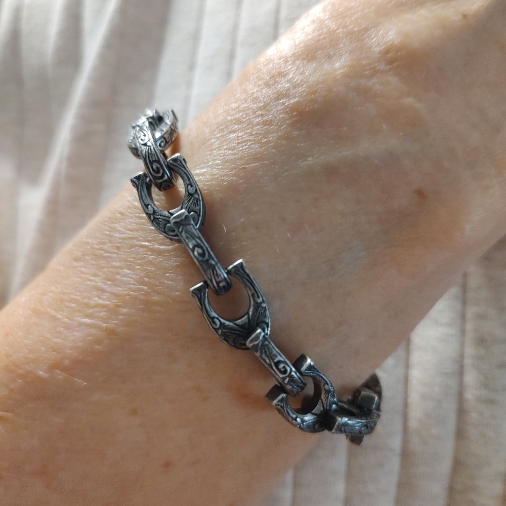 RARE Coach C link Charm bracelet